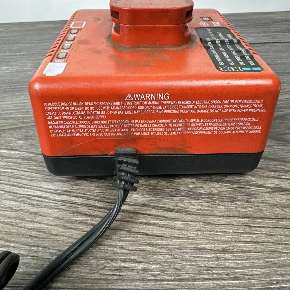 Snap On Battery Charger CTC620‎ 14.4 - 18 Volt 120 Volt OEM